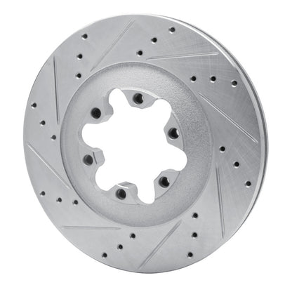R1 Concepts R1 09-12 Chevrolet Colorado Front Left Drilled & Slotted Silver Brake Rotor