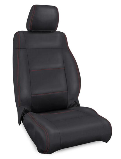 PRP Seats PRP 11-12 Jeep Wrangler JK Front Seat Covers/2 door or 4 door (Pair) - Black with Red Stitching