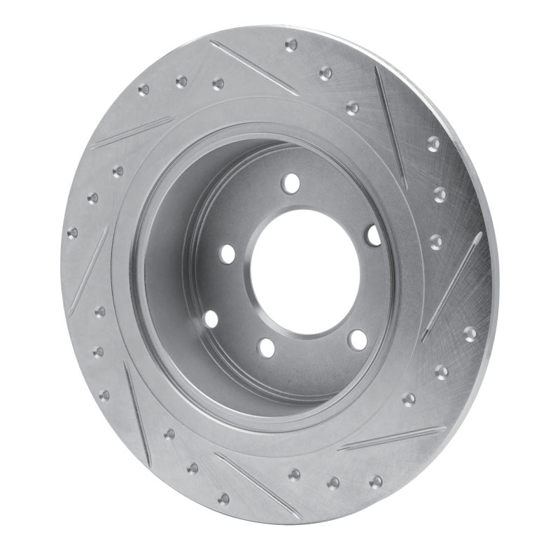 R1 Concepts R1 07-17 Chrysler 200 Rear Left Drilled & Slotted Silver Brake Rotor