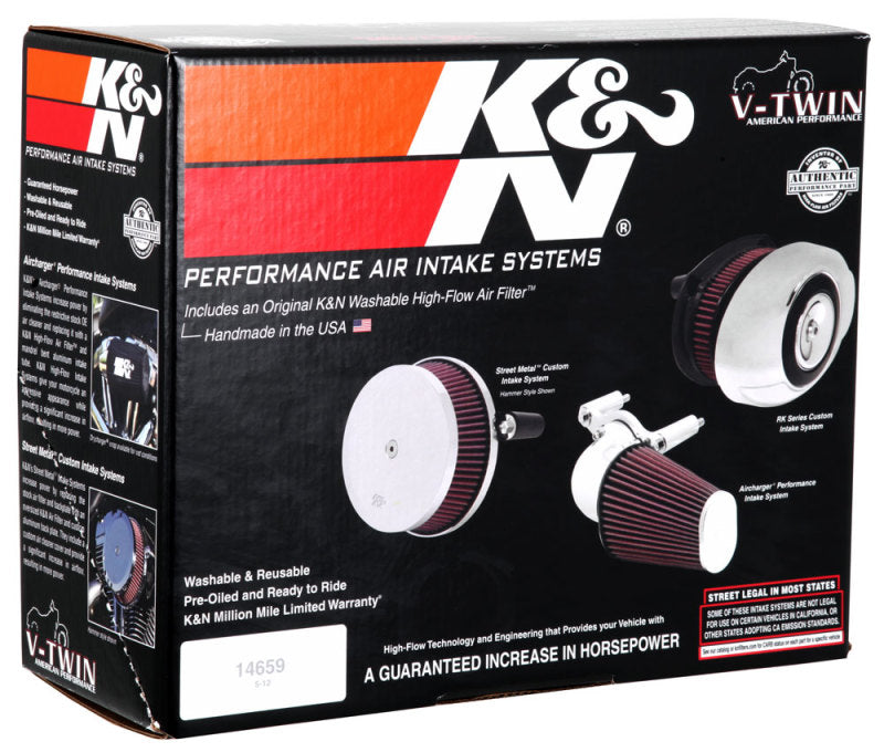 K&N Engineering K&N FIPK H/D Touring Models 2017 Chrome Performance Air Intake System