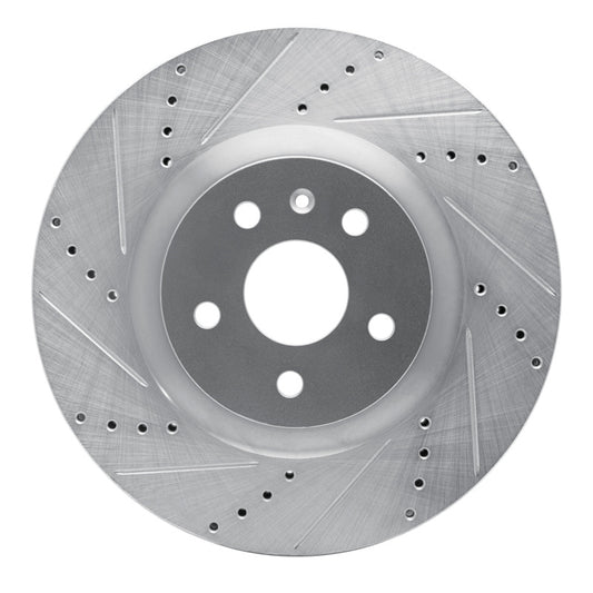 R1 Concepts R1 09-17 Buick Regal Front Left Drilled & Slotted Silver Brake Rotor