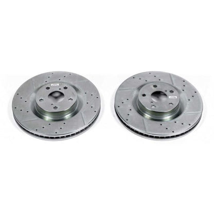 PowerStop Power Stop 16-17 Lexus GS200t Front Evolution Drilled & Slotted Rotors - Pair