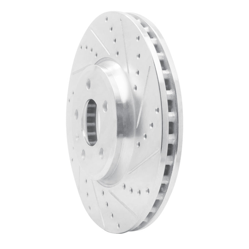 R1 Concepts R1 08-12 Audi Q5 (USA/Canada Excl Hybrid) Front Right Drilled & Slotted Silver Brake Rotor