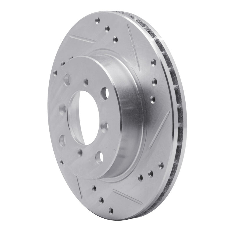R1 Concepts R1 95-02 Suzuki Esteem Front Right Drilled & Slotted Silver Brake Rotor