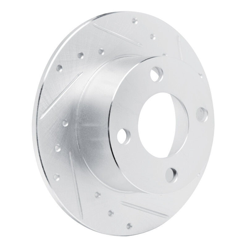 R1 Concepts R1 89-91 Audi 100 Rear Right Drilled & Slotted Silver Brake Rotor