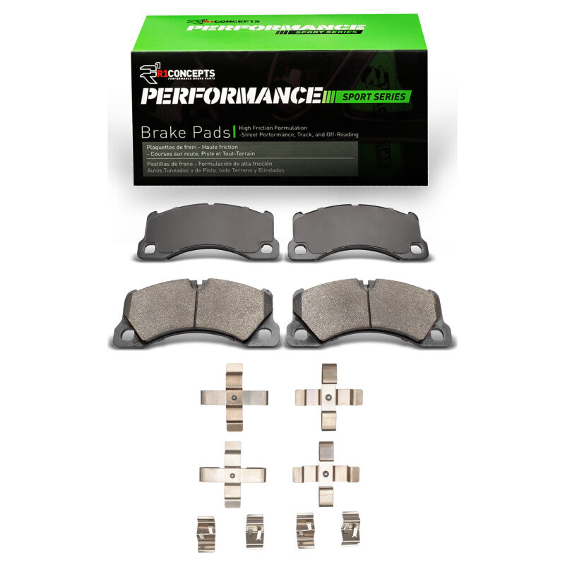 R1 Concepts R1 2008-2025 Audi S e-Tron GT Front R1 Performance Sport Pads & Hardware Kit