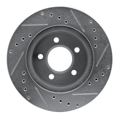 R1 Concepts R1 91-94 Ford Crown Victoria Front Left Drilled & Slotted Silver Brake Rotor