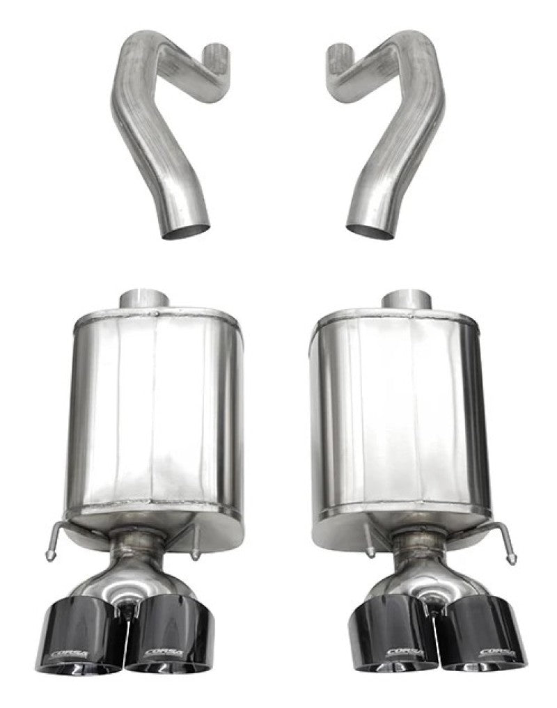 CORSA Performance Corsa 06-13 Chevy Corvette C6 Z06 7.0L / 09-13 ZR1 6.2L Black PVD AxleBack Exhaust w/4.5in Twin Tips