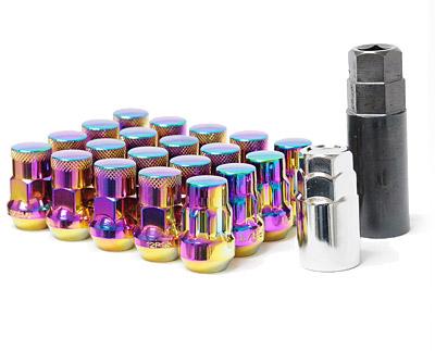 Wheel Mate Muteki SR35 Close End Lug Nuts w/ Lock Set - Purple 12x1.50 35mm