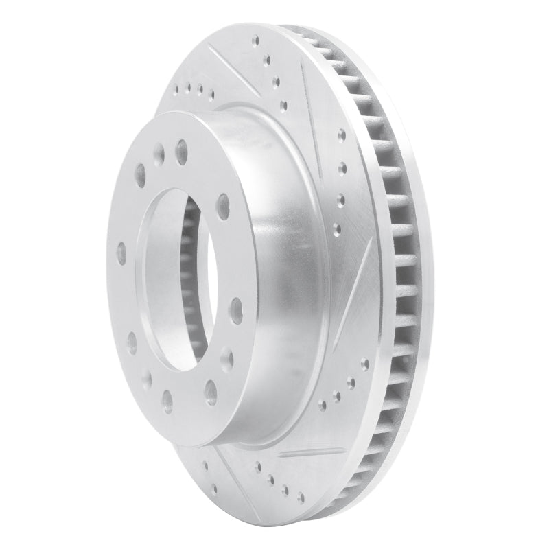 R1 Concepts R1 06-11 Cadillac DTS Front Right Drilled & Slotted Silver Brake Rotor