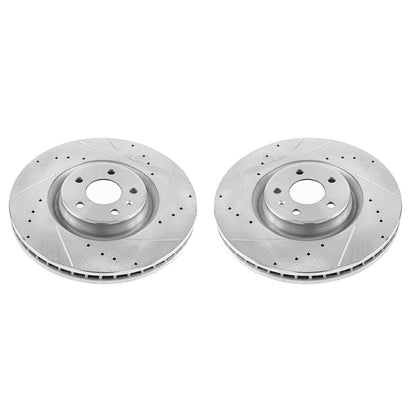 PowerStop Power Stop 17-18 Audi A6 Front Evolution Drilled & Slotted Rotors - Pair