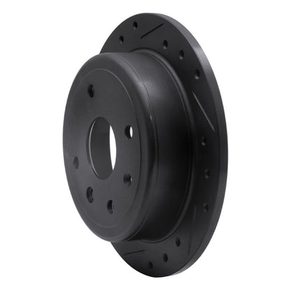R1 Concepts R1 04-10 Chevrolet Optra (USA/Canada) Rear Left Drilled & Slotted Black Brake Rotor
