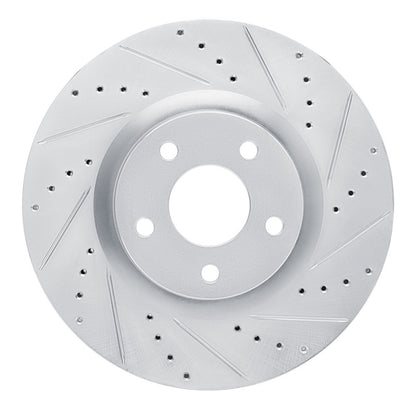 R1 Concepts R1 20-25 Ford Escape Front Right Drilled & Slotted Silver Brake Rotor