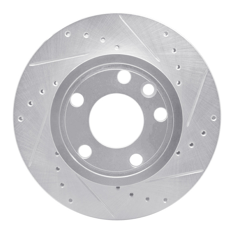 R1 Concepts R1 92-95 Volkswagen EuroVan Front Right Drilled & Slotted Silver Brake Rotor