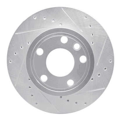 R1 Concepts R1 92-95 Volkswagen EuroVan Front Right Drilled & Slotted Silver Brake Rotor
