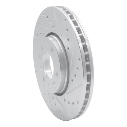 R1 Concepts R1 03-11 Cadillac BLS (Mexico) Front Right Drilled & Slotted Silver Brake Rotor