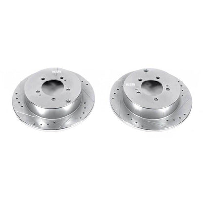 PowerStop Power Stop 09-15 Mitsubishi Lancer Rear Evolution Drilled & Slotted Rotors - Pair
