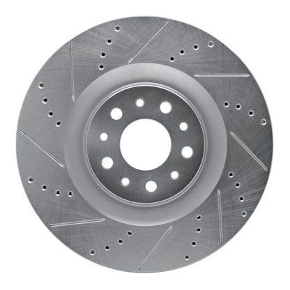 R1 Concepts R1 14-19 Fiat 500L Front Left Drilled & Slotted Silver Brake Rotor
