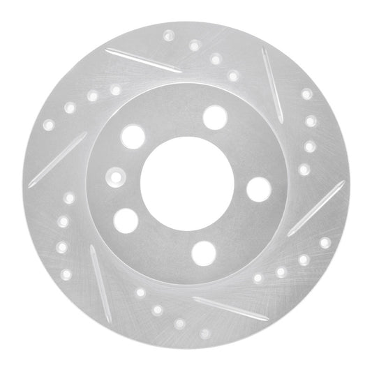 R1 Concepts R1 01-06 Audi TT Quattro Rear Right Drilled & Slotted Silver Brake Rotor