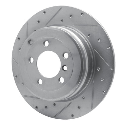 R1 Concepts R1 03-05 Land Rover Range Rover Rear Left Drilled & Slotted Silver Brake Rotor