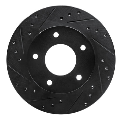 R1 Concepts R1 77-80 Buick Electra Rear Left Drilled & Slotted Black Brake Rotor