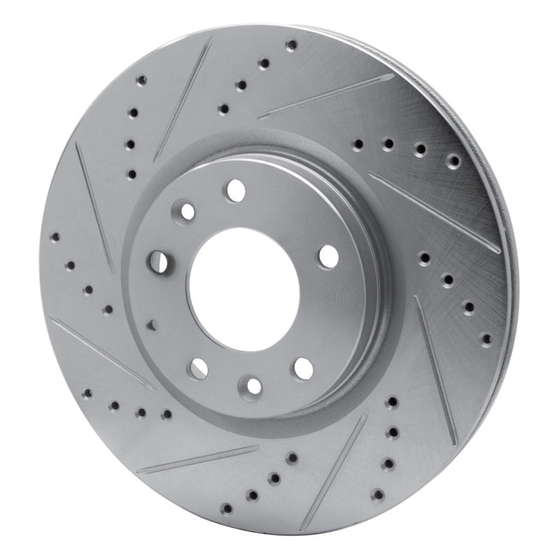 R1 Concepts R1 04-08 Mazda RX-8 Front Left Drilled & Slotted Silver Brake Rotor