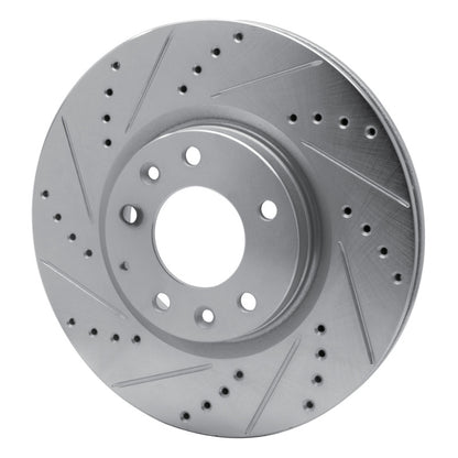 R1 Concepts R1 04-08 Mazda RX-8 Front Left Drilled & Slotted Silver Brake Rotor