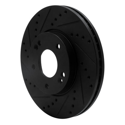 R1 Concepts R1 07-10 Kia Rondo (Canada) Front Left Drilled & Slotted Black Brake Rotor