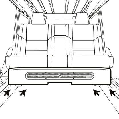 DS18 Jeep Gladiator JT 2020-UP 4 x 8in Subwoofers Included (ZR8.2D) Underseat Box Black -LED Lights