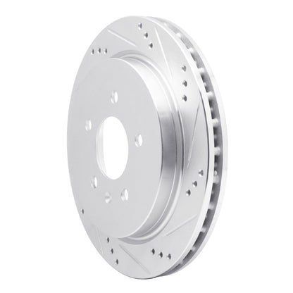 R1 Concepts R1 03-11 Cadillac CTS Rear Right Drilled & Slotted Silver Brake Rotor