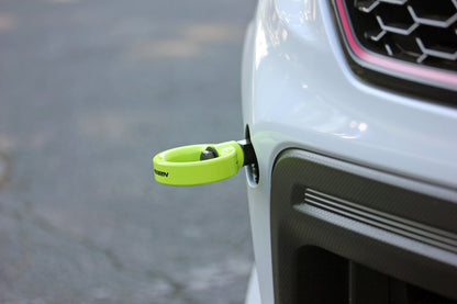 Perrin Performance PERRIN 18-21 Subaru WRX & STI / 13-25 BRZ / 17-20 Toyota 86 Tow Hook Kit (Front) - Neon Yellow
