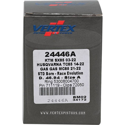 Vertex Pistons Vertex Piston 03-24 KTM 85 SX 85cc Cast Race Evolution Piston Kit