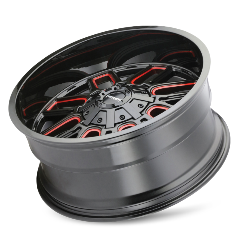 Mayhem 8107 Cogent 20x9 / 6x135 BP / 18mm Offset / 106mm Hub Black w/ Prism Red Wheel