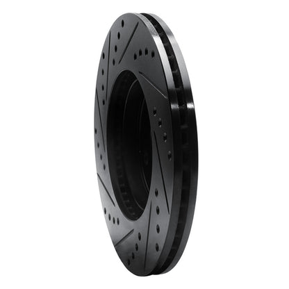 R1 Concepts R1 07-10 Chevrolet Cobalt Front Right Drilled & Slotted Black Brake Rotor