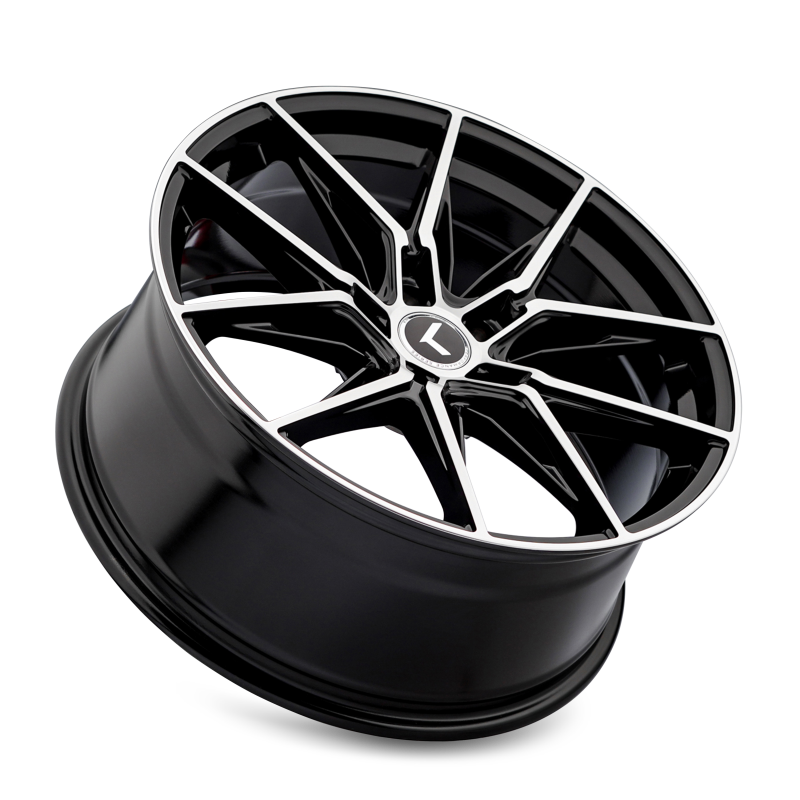 Kraze Wheels Kraze KR196 Evolve 19x8.5 / 5x114.3 BP / 35mm Offset / 73.1mm Hub Gloss Black Machined Wheel