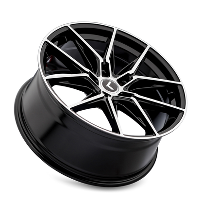 Kraze Wheels Kraze KR196 Evolve 22x9 / 5x114.3 BP / 35mm Offset / 73.1mm Hub Gloss Black Machined Wheel