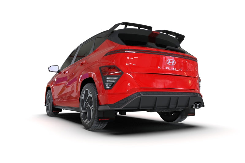 Rally Armor 24-26 Hyundai Kona N Line Black UR Mud Flap w/ Grey Logo