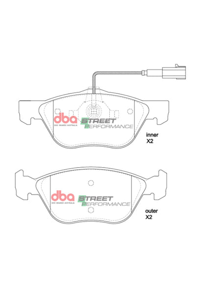 DBA 2014 Tesla S SP Performance Front Brake Pads