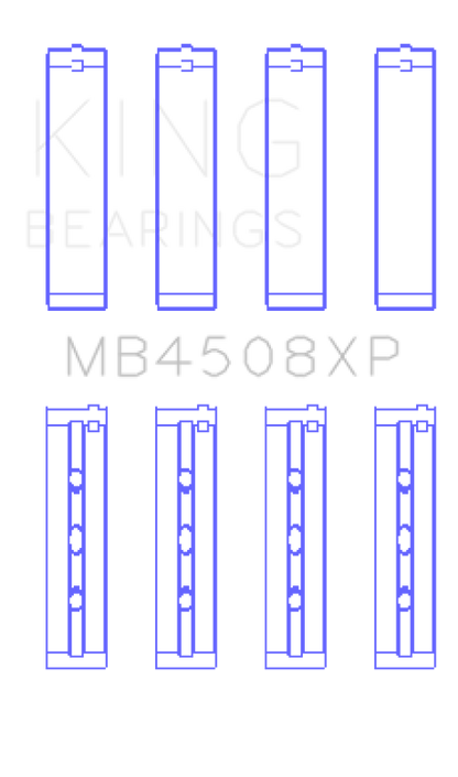 King Engine Bearings Honda J30 / J35 (Size +0.25mm) Tri Metal Main Bearing Set