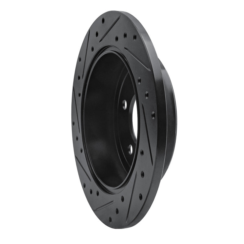 R1 Concepts R1 97-07 Chrysler Town & Country Rear Right Drilled & Slotted Black Brake Rotor