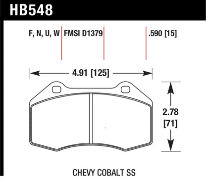 Hawk Performance Hawk 15-19 Alfa Romeo 4C 1.7L Base OE Incl.Pad Wear Sensor Front ER-1 Brake Pads