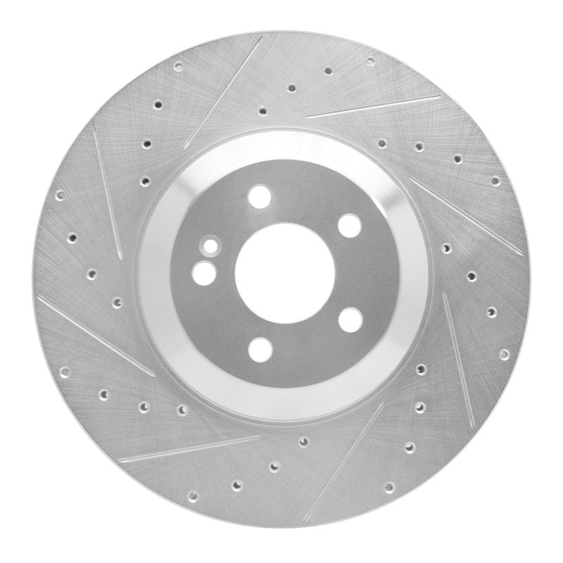 R1 Concepts R1 17-23 Mercedes-Benz CLS450 Rear Left Drilled & Slotted Silver Brake Rotor