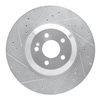R1 Concepts R1 17-23 Mercedes-Benz CLS450 Rear Left Drilled & Slotted Silver Brake Rotor