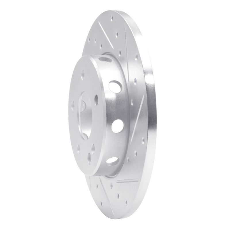 R1 Concepts R1 97-98 Mercedes-Benz C230 Front Right Drilled & Slotted Silver Brake Rotor