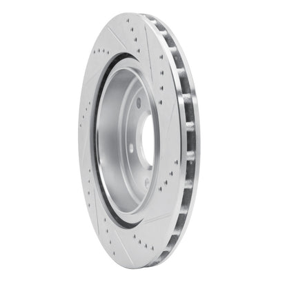 R1 Concepts R1 2006-2013 Chevrolet Corvette Rear Left Drilled & Slotted Silver Brake Rotor