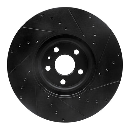 R1 Concepts R1 16-26 Polestar Polestar 2 Front Left Drilled & Slotted Black Brake Rotor