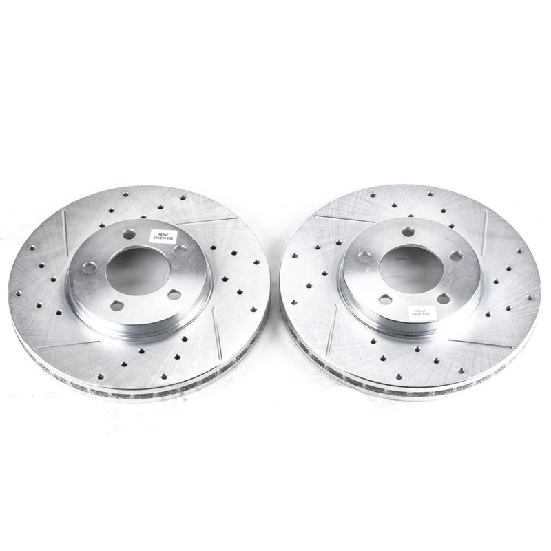 PowerStop Power Stop 96-99 Ford Taurus Front Evolution Drilled & Slotted Rotors - Pair