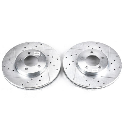PowerStop Power Stop 96-99 Ford Taurus Front Evolution Drilled & Slotted Rotors - Pair