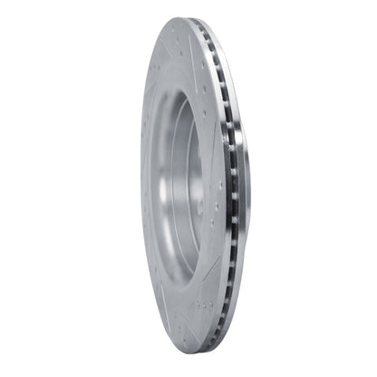 R1 Concepts R1 2019-2024 Ford Edge Rear Left Drilled & Slotted Silver Brake Rotor