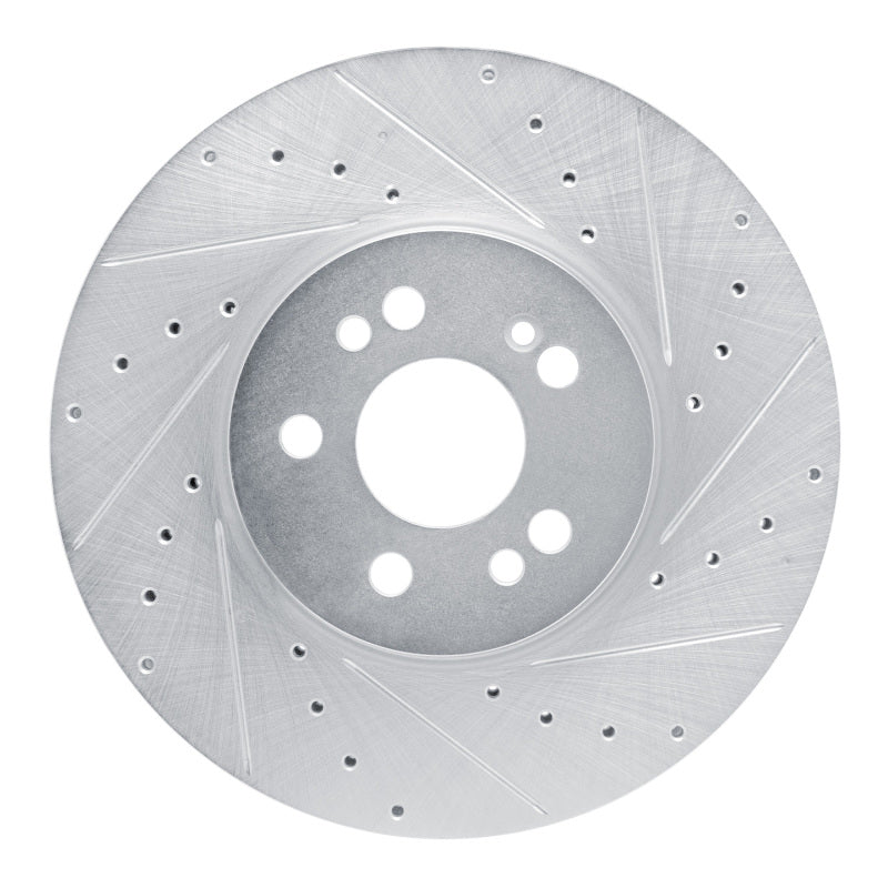 R1 Concepts R1 2020-2023 Mercedes-Benz GLE350 Front Right Drilled & Slotted Silver Brake Rotor